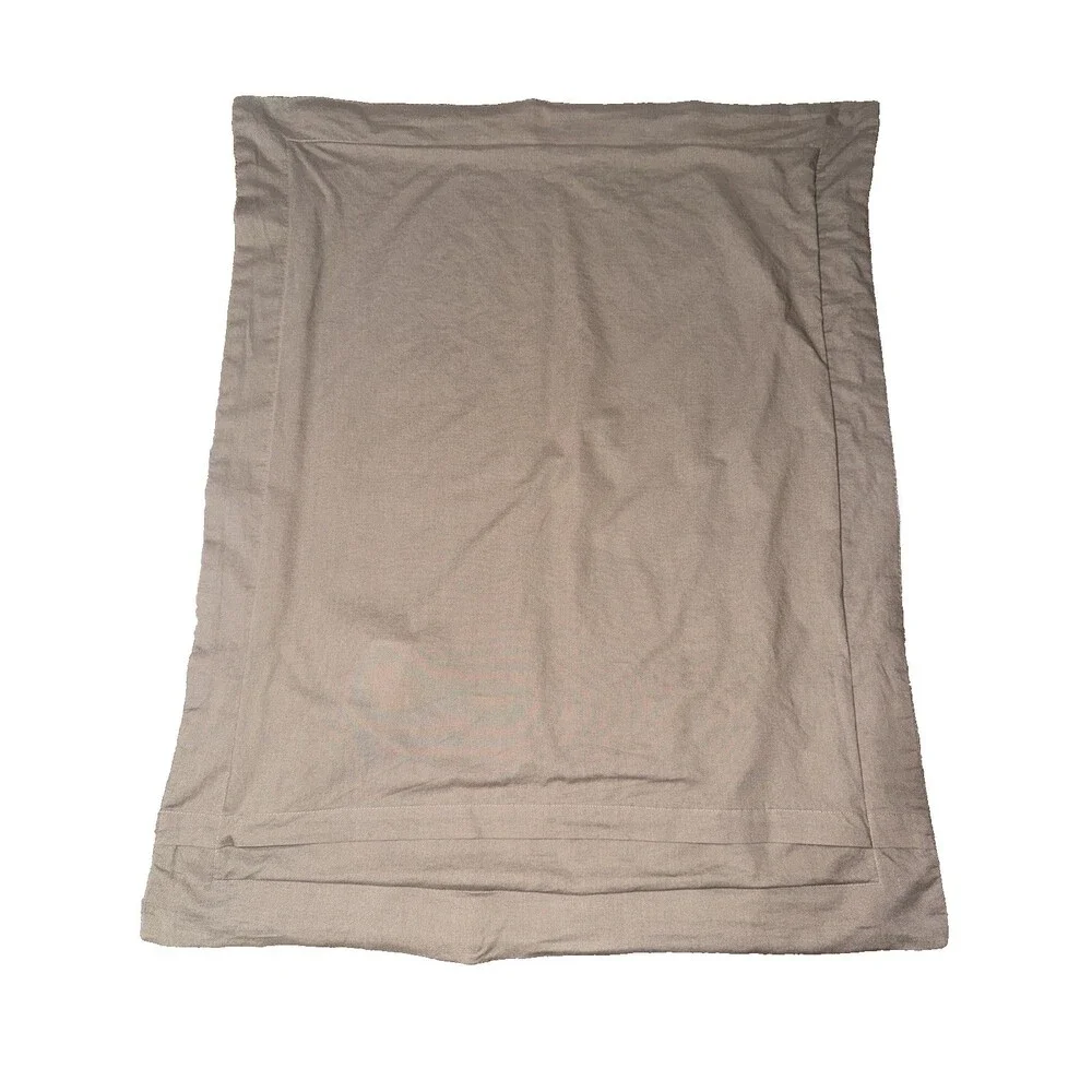 Pottery Barn Belgian Linen Standard Pillow Sham Taupe Textured Cover 26x20